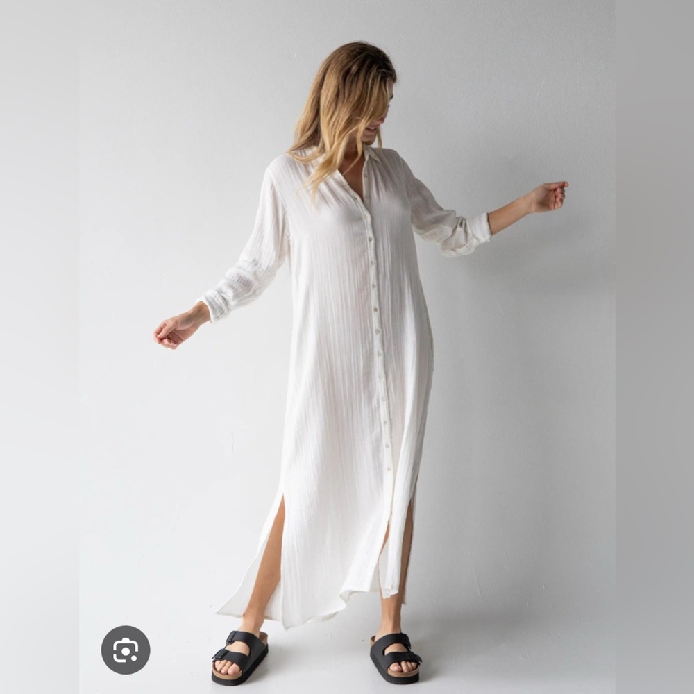 Natural Life - The Drew Gauze Shirtdress - S